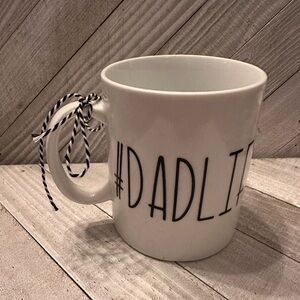 Amuse Professional Grade #DADLIFE White Ceramic Coffee Mug Father‎ Gift 4.5in